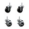 Service Caster 3 Inch Phenolic Wheel Swivel 58 Inch Threaded Stem Caster Set 2 Brakes SCC SCC-TS20S314-PHS-58212-2-TLB-2 - alternate 1